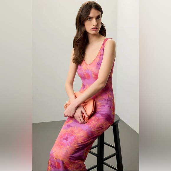 Ronny Kobo Tie Dye Mesh Maxi Dress size medium - Picture 3 of 16